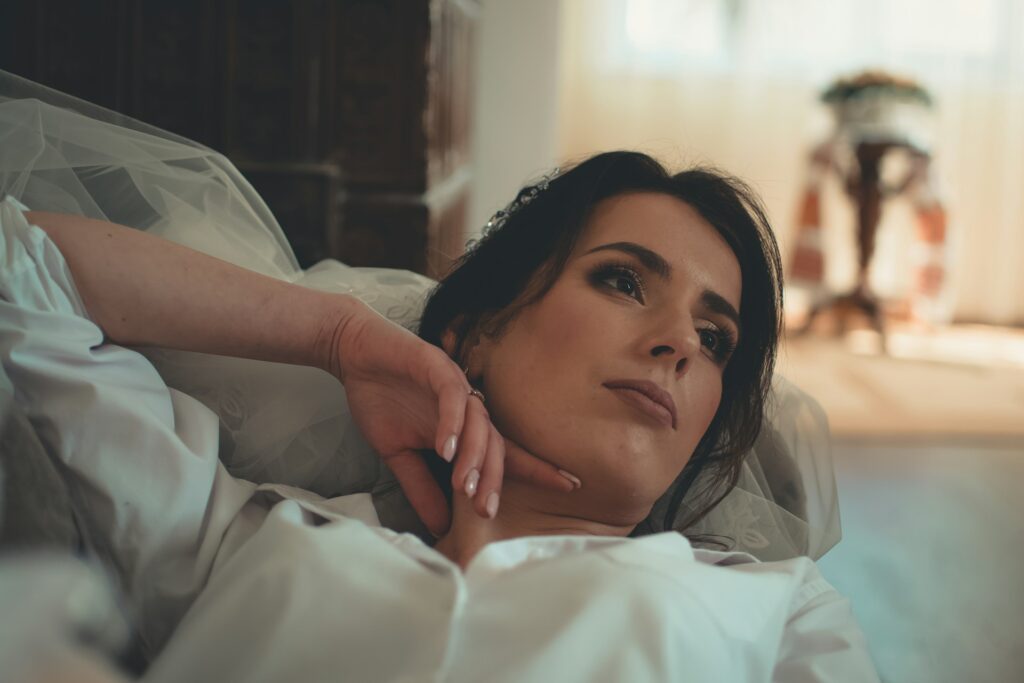 woman having trouble sleeping